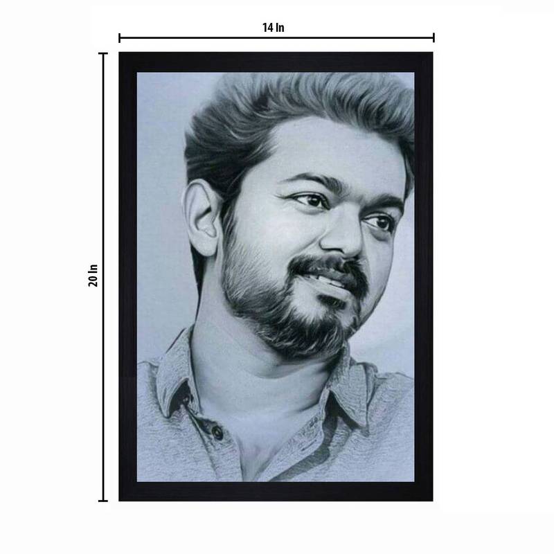 Gallery99 Black Frame Vijay anna Texture Paper Art Print 20x14| Set of 1 Black In White