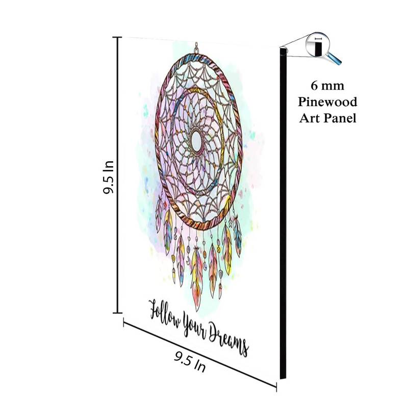 Gallery99 "Follow your Dreams" Motivational Quotes Digital Reprint on Pinewood Art Panel