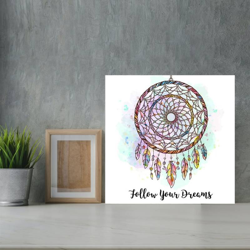 Gallery99 "Follow your Dreams" Motivational Quotes Digital Reprint on Pinewood Art Panel