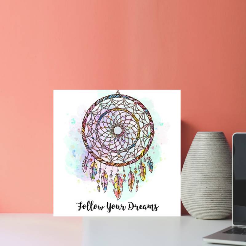Gallery99 "Follow your Dreams" Motivational Quotes Digital Reprint on Pinewood Art Panel