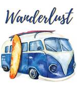 Gallery99 "Wanderlust" Motivational Quotes Digital Reprint on Pinewood Art Panel