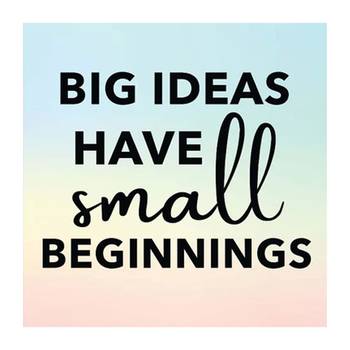 Gallery99 "Big Ideas Have Small Beginnings" Motivational Quotes Digital Reprint on Pinewood Art Panel 1