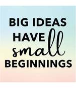 Gallery99 "Big Ideas Have Small Beginnings" Motivational Quotes Digital Reprint on Pinewood Art Panel