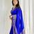  Royal Blue Silk Blend Sarees With Blouse