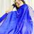  Royal Blue Silk Blend Sarees With Blouse