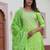 Green Print Rayon A-Line Kurta Set