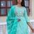 Green Embroidered Rayon A-Line Kurta Set