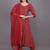 Maroon Print Rayon Anarkali Kurta Set