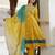 Yellow Embroidered Rayon Anarkali Kurta Set