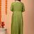 Green Embellished Rayon Anarkali Kurta Set