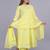 Yellow Print Rayon Anarkali Kurta Set