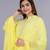 Yellow Print Rayon Anarkali Kurta Set