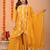 Yellow Embellished Rayon Anarkali Kurta Set