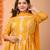 Yellow Embellished Rayon Anarkali Kurta Set