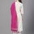 Beige & pink Embroidered Viscose Rayon Straight Kurta Set