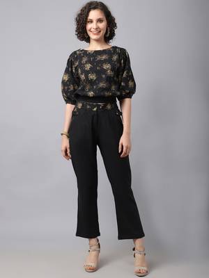 Black Printed Cotton  Co-ords 1