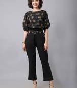 Black Printed Cotton  Co-ords