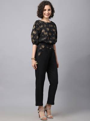 Black Printed Cotton  Co-ords 3