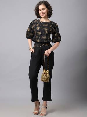 Black Printed Cotton  Co-ords 5