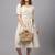 Off White Self Design Cotton  Dress