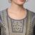 Grey Embroidered Dupion Silk Straight Kurta Set