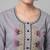 Grey Embroidered Pure Cotton Straight Kurta Set