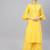 Yellow Solid Cotton Straight Kurta Set