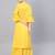 Yellow Solid Cotton Straight Kurta Set