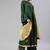 Green Solid Cotton Anarkali Kurta Set