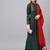 Green Solid Cotton  Kurta Set