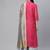 Pink Printed Cotton Straight Kurta Set