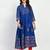 Blue Printed Cotton Anarkali Kurti