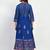 Blue Printed Cotton Anarkali Kurti