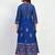 Blue Printed Cotton Anarkali Kurti