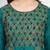 Teal Printed Cotton Straight Kurti