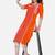 Orange Printed Cotton Straight Straight Kurti