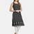 Black Printed Rayon Straight Straight Kurti