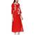 Red Printed Cotton Straight Kurti