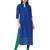 Blue Printed Cotton Straight Kurti