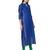 Blue Printed Cotton Straight Kurti