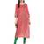 Red Printed Cotton Straight Kurti