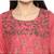 Red Printed Cotton Straight Kurti