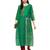 Green Printed Cotton Straight Kurti