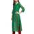 Green Printed Cotton Straight Kurti