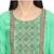 Green Printed Cotton Straight Kurti