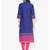 Blue Printed Cotton Straight Kurti