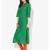 Green Printed Cotton Straight Kurti