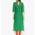 Green Printed Cotton Straight Kurti