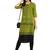 Green Printed Cotton Straight Kurti