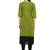 Green Printed Cotton Straight Kurti
